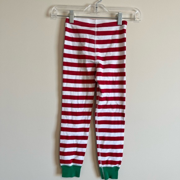 [Hanna Andersson] Red and White Striped Long John Pajamas- Size US 5 (110 cm) - Picture 6 of 12